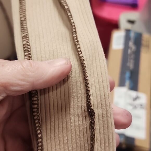 Inside out hem Taupe Bodycon Mini Dress Size S 0-2 - Picture 5 of 10